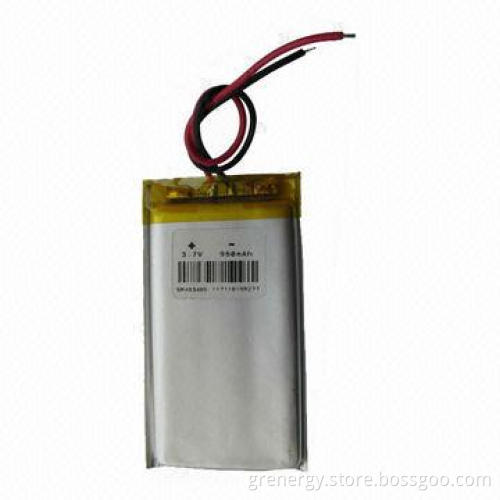 Lithium polymer battery, 3.7V, 950mAh, size of 503450, RoHS Directive-compliant
